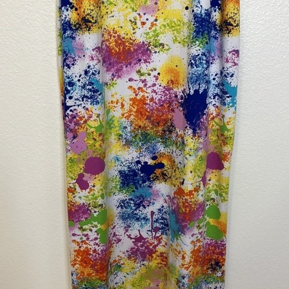 Paint Splash Boutique Maxi Stretch Dress SZ Large - Picture 3 of 11